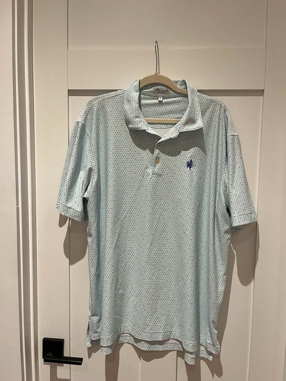 Peter Millar Summer Comfort XL Hales Performance Jersey Polo Shirt Blue Floral M
